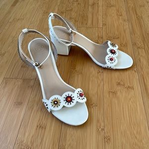 White Tory Burch heels